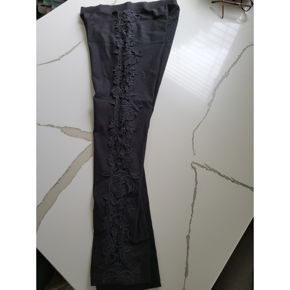 Cecico Lace Cutout Detail Pants - Picture 2 of 8